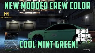 GTA 5 Online Modded Crew Colors  Cool Mint Green Crew Color  quotGTA 5 Rare Crew Colorsquot [upl. by Suanne719]