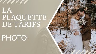 Comment réaliser une bonne plaquette de prix ou de tarifs quand on est photographe de mariage [upl. by Yanaj597]