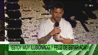 quotESTOY FELIZquot Las cálidas palabras de Lionel Messi a la gente en su presentación en el Inter Miami [upl. by Orlan]