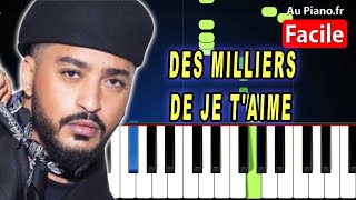 Slimane  Des milliers de je taime  Piano Cover Tutorial Karaoké Lyrics [upl. by Enoch]