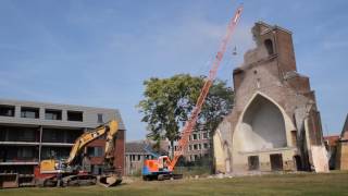 Priestman Lion dragline with wrecking ball Senhorst Sloopwerken [upl. by Robi]