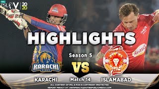 Karachi Kings vs Islamabad United  Full Match Highlights  Match 14  1 March  HBL PSL 2020 [upl. by Anez]