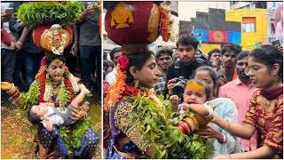 Rakesh Bonam Anna Blessings At Ujjaini Mahakali Bonalu 2024  Rakesh Bonam Dance At Secunderabad [upl. by Gildea]