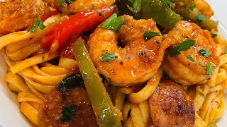 Delicious Pasta Jambalaya a simple home cooking food cooking [upl. by Neiht]