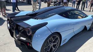 Gordon Murray T50 exhaust revving on track Laguna Seca [upl. by Nosneh]