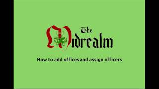 Officer Maintenance Creating an office and Warrant Rosters [upl. by Maupin]