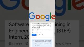 Google Internship Software STEP Intern 2024 [upl. by Eanahc]