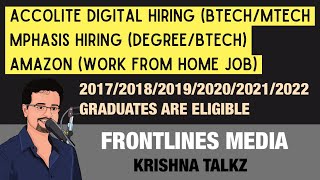 Accolite Digital Mphasis Amazon WFH Job Notifications  Daily Job Updates  Krishna Talkz [upl. by Morley]