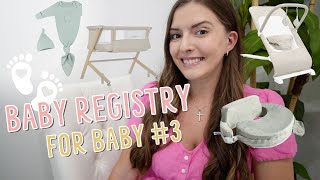 BABY REGISTRY MUST HAVES 2023 💕👶🏼✨ what you really need from an experienced third time mom [upl. by Uthrop]