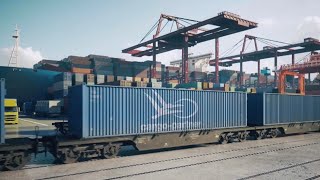 Une entreprise de logistique profite du fret ferroviaire ChineEurope [upl. by Phelips]