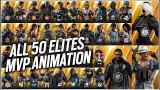 ALL 50 ELITE SKINS MVP ANIMATIONS  Iana Elite amp Warden Elite [upl. by Leigha]