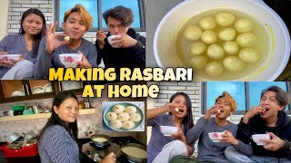 MAKING RASBARI AT HOME❤️  RASBARI RECIPE  SUJAN GURUNG  NAMRATA GURUNG [upl. by Ybbed]