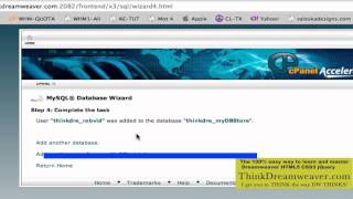 Dreamweaver CS55 php mysql video training tutorial how to build an ecommerce mysql database part 1 [upl. by Halak]