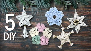 DIY Christmas Ornaments Macrame Star Patterns You Must See [upl. by Siobhan]