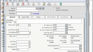 Peachtree Tutorial Entering Inventory Beginning Balances Sage Training Lesson 63 [upl. by Moyers331]