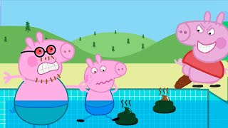 Peppa becomes a BAD Child  Whats going on at Peppas swimming pool  Peppa Pig 2D Animation [upl. by Rehprotsirhc]