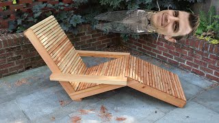 DIY Cedar Lounge Chair Lounger  Free Drawings  Nathan Builds [upl. by Vincenta]