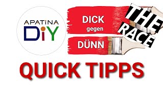 APATINA QUICK TIPPS Dick gegen Dünn  The Race [upl. by Dulce471]