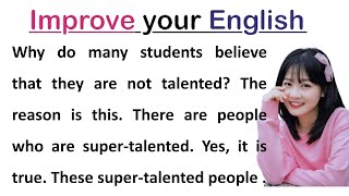 Why You Must Read  English   Graded Reader  Improve Your English  Learn English Speaking [upl. by Arries]