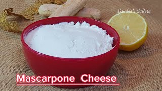 Homemade Mascarpone Cheese II Mascarpone Cheese Recipe II How to make homemade Mascarpone Cheese [upl. by Elletnuahc262]