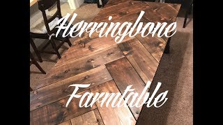 DIY Herringbone Farmhouse Table [upl. by Altheta]