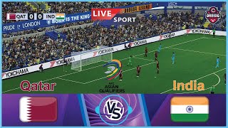 🔴LIVE Qatar vs India  World Cup Qualification 2325  Full Match  video game Simulation [upl. by Wahl723]