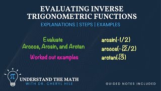 How to Evaluate Inverse Trigonometric Functions  Learn By Examples [upl. by Nosretep381]