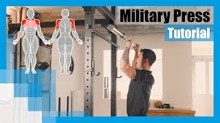 Tutorial Military Press für Anfänger  die richtige Technik amp Ausführung 💪 [upl. by Jakob]