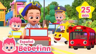 Juguemos con los Autos y Autobúses🚗🚌💨 Canciones Infantiles  Bebefinn en español [upl. by Naneek144]