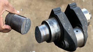 Amazing Rebuilding Process of 2Piece Broken CRANKSHAFT  HOW Fixing a Broken CRANKSHAFT [upl. by Velleman]