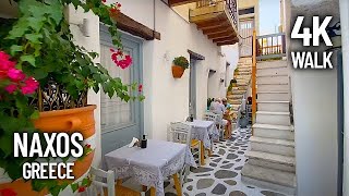 Naxos Walking Tour  the Beautiful Old Market Streets of Chora Greece [upl. by Aitnom]