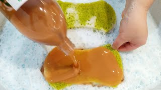 Recycled Ariel Bleach and Liquid Soap 🤍 Sponges Squeezing and Handmixing 🤍 ASMR [upl. by Cheslie]