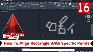 AutoCAD How To Align Rectangle With Specific Points [upl. by Hootman]