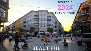 Szczecin Center FULL TOUR 4K Poland 🇵🇱 MOST BEAUTIFUL CITY Szczecin Glowna [upl. by Anuahsed]