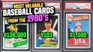 TOP 20 Most Valuable Topps Baseball Rookie Cards from the 1980s  baseballcards [upl. by Hugibert]