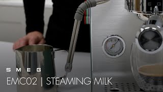 How to Make Coffee and Steam Milk  Smeg EMC02 [upl. by Ittam]