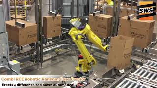 Combi RCE Robotic Random Case Erector installed by SWS Packaging [upl. by Boleslaw]