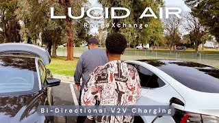 Lucid Air RangeXchange BiDirectional VehicleToVehicle Charging [upl. by Acinoev]