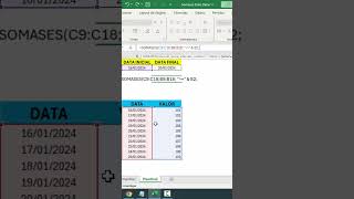 Somases Entre Duas Datas no Excel [upl. by Drawets]