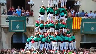 Castellers de Vilafranca  quot9d9fquot intent desmuntat [upl. by Spenser212]