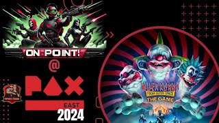 Killer Klowns From Outer Space Gameplay Dev Interview and a SURPRISE  OnPoint4Gamers  PAX 2024 [upl. by Essinger]