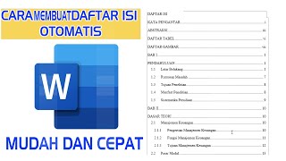 CARA MEMBUAT DAFTAR ISI OTOMATIS DI MICROSOFT WORD [upl. by Bear]