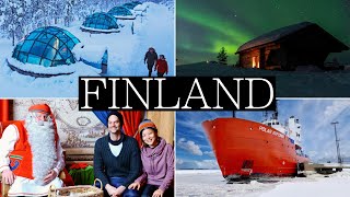 7 Days in FINLAND 😮 Lapland Glass Igloo Northern Lights Santa Claus  Travel Vlog [upl. by Bergeman383]