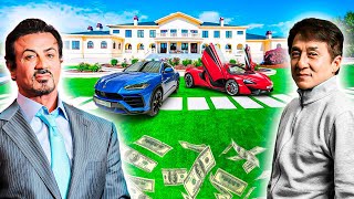 Who Is Richer Sylvester Stallone or Jackie Chan  Net Worth Car Collection Mansion [upl. by Baruch]