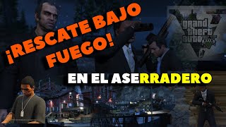 ¡Batalla Épica en el Aserradero Rescate de Lamar en GTA 5 [upl. by Nohsid]