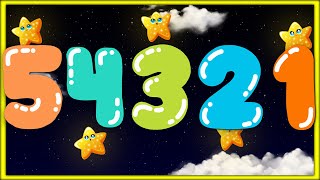 Counting Down from 5 to 1 with Stars  Numbers Rhyme for Kids [upl. by Akkinahs612]