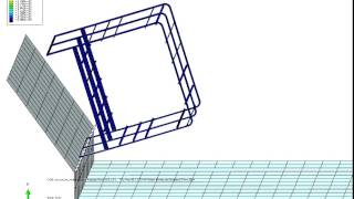 UN R66 Bus Rollover Section Bay Simulation using Abaqus [upl. by Aicnorev]