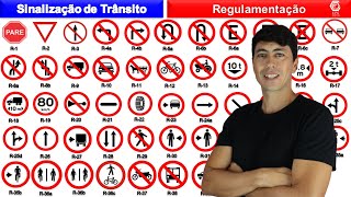 SINALIZAÇÃO DE TRÂNSITO  Significado das placas de Regulamentação  PLACAS DE TRÂNSITO [upl. by Aicemaj]