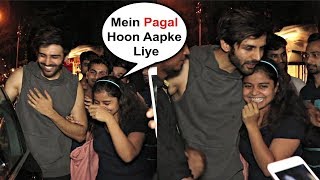 Kartik Aaryan Fans Starts Crying After Meeting Him [upl. by Letti106]