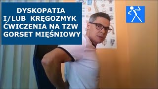 Ćwiczenia mięśni brzucha i grzbietu  Dyskopatia lędźwiowa  Kręgozmyk  Jak ćwiczyć  🇵🇱 🇪🇺 [upl. by Lednor]